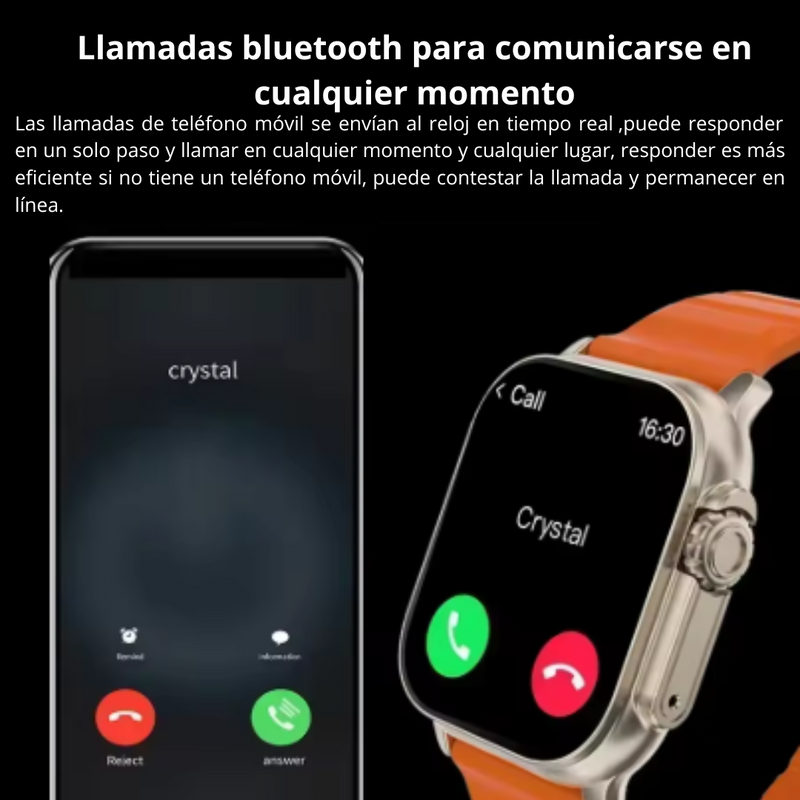 50% DE DESCUENTO SOLO ESTA SEMANA! Reloj Smartwatch T900 Ultra 2 + 7 Correas de reloj en diferentes tonos