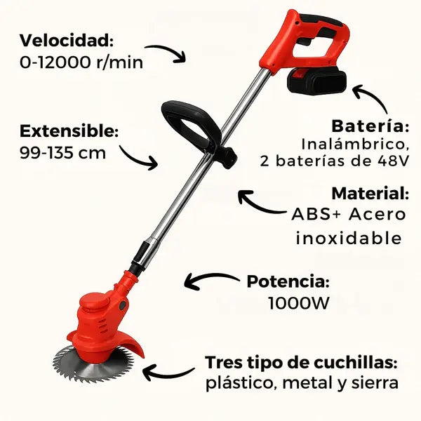 PRODUCTO CON DESCUENTO ESTA SEMANA! Guadaña Turbo Max™ – Con Batería Extra + Regalos