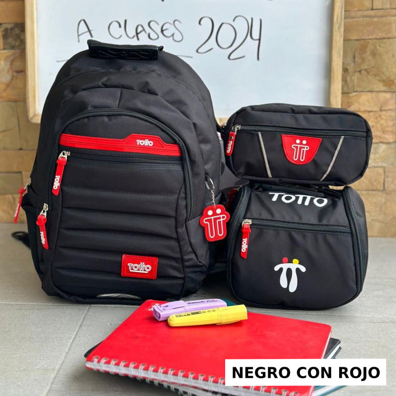 STOCK LIMITADO DE PRODUCTOS! Combo TOTTO 3x1👉Morral, cartuchera y lonchera😱