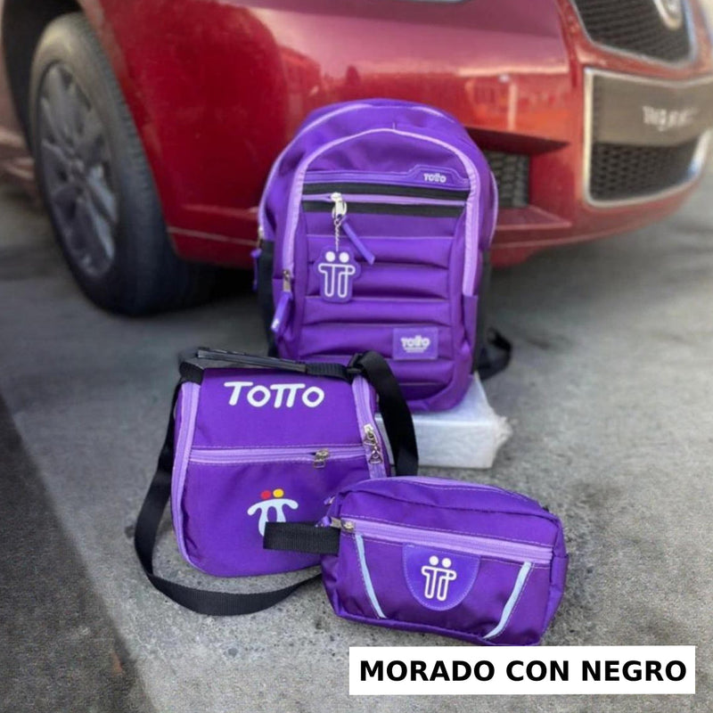 STOCK LIMITADO DE PRODUCTOS! Combo TOTTO 3x1👉Morral, cartuchera y lonchera😱