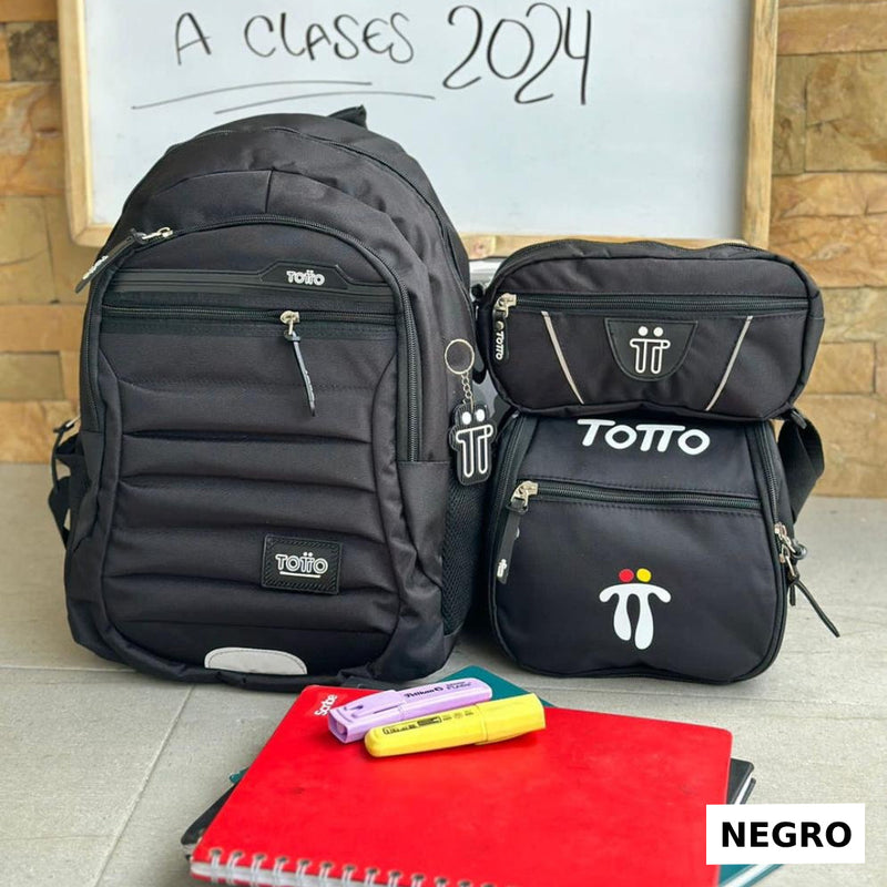 STOCK LIMITADO DE PRODUCTOS! Combo TOTTO 3x1👉Morral, cartuchera y lonchera😱