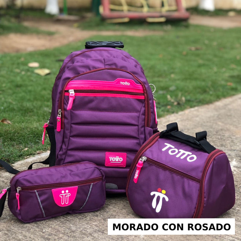STOCK LIMITADO DE PRODUCTOS! Combo TOTTO 3x1👉Morral, cartuchera y lonchera😱