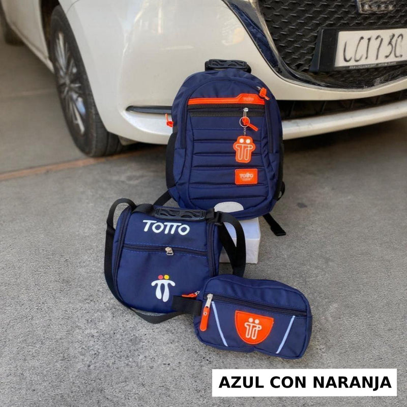 STOCK LIMITADO DE PRODUCTOS! Combo TOTTO 3x1👉Morral, cartuchera y lonchera😱