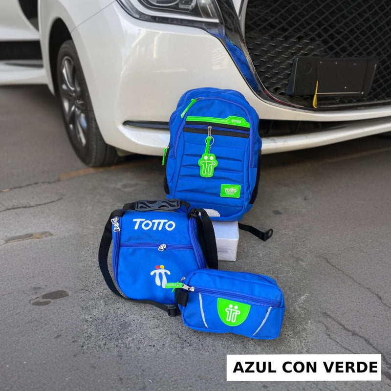 STOCK LIMITADO DE PRODUCTOS! Combo TOTTO 3x1👉Morral, cartuchera y lonchera😱