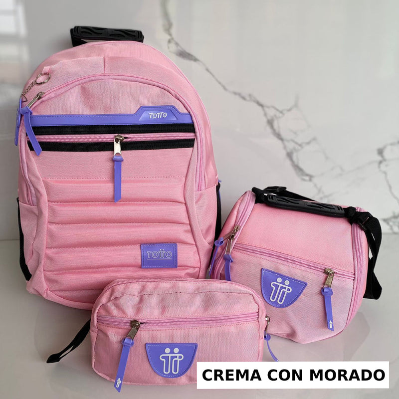 STOCK LIMITADO DE PRODUCTOS! Combo TOTTO 3x1👉Morral, cartuchera y lonchera😱